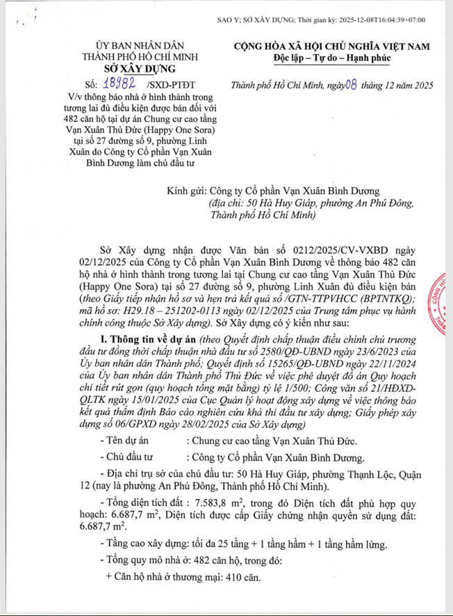 25.12.08 - 18982 - SXD - Về thông báo 482 căn NOTM đủ điều kiện được bán nhà ở hình thành trong tương lai_1