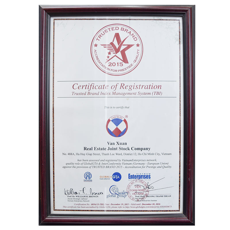 Certificate of registration Trusted brand index management system (TBI)  [2015]