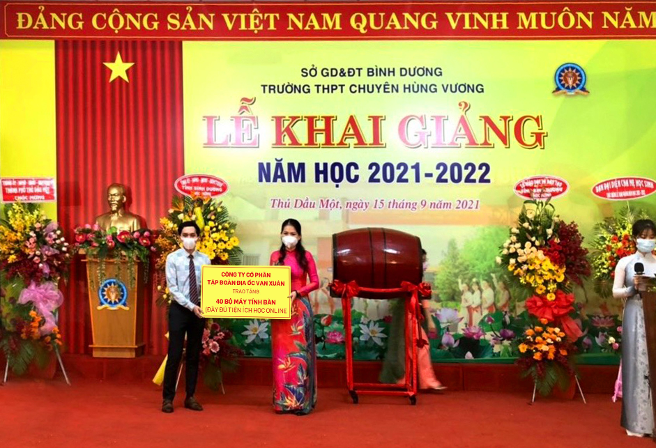 VẠN XUÂN GROUP TRAO TẶNG 40 BỘ MÁY TÍNH ĐẾN TỈNH BÌNH DƯƠNG HƯỞNG ỨNG CHƯƠNG TRÌNH “SÓNG VÀ MÁY TÍNH CHO EM”